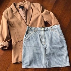Vintage RL striped jean skirt | 8 petite